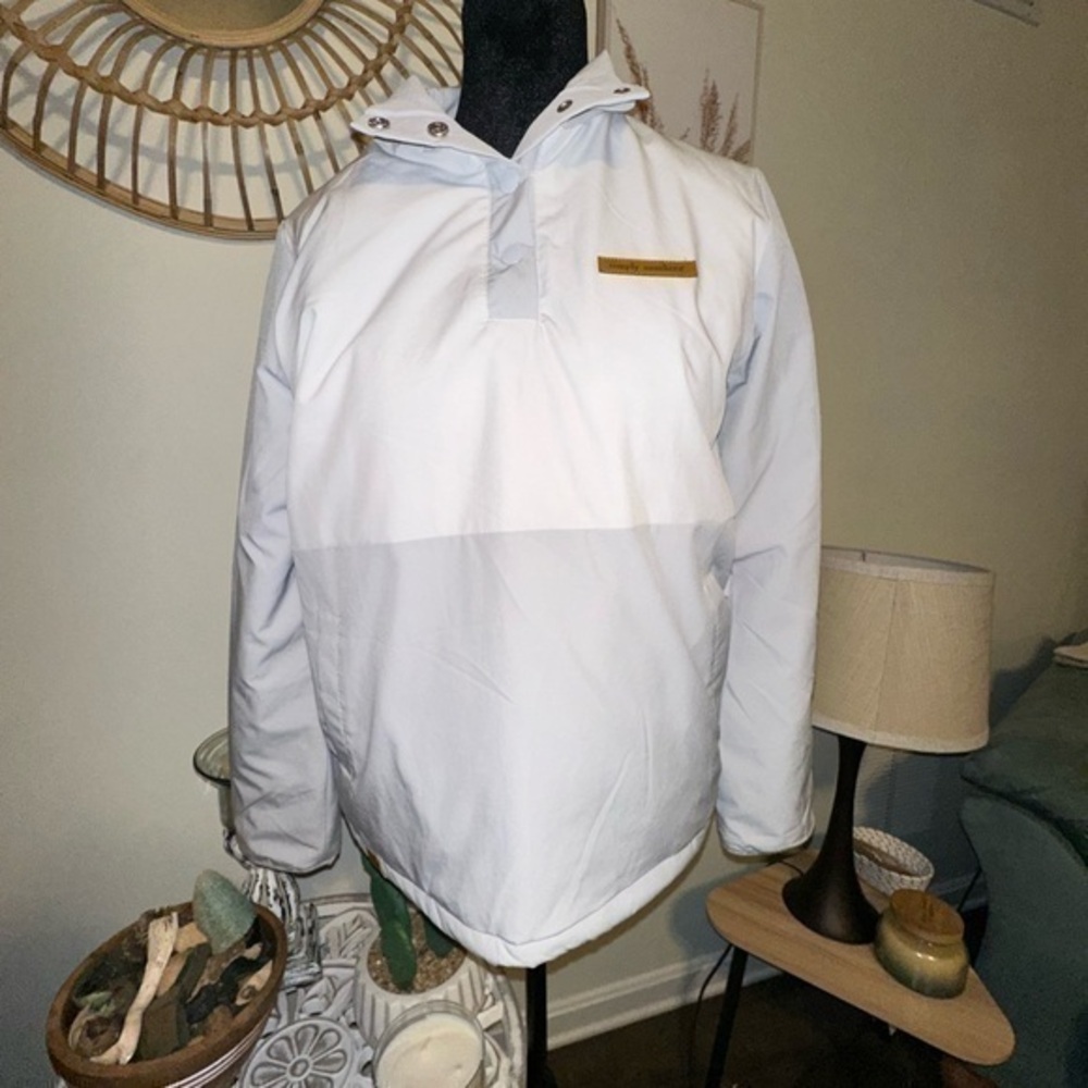 WT SIMPLY SOUTHERN Grey Quarter Snap Pullover Size Medium